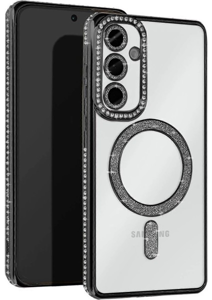 Samsung Galaxy A56 Joke Simli Magneticsafe Kılıf - SIYAH-(5796) - MCT9822-6900