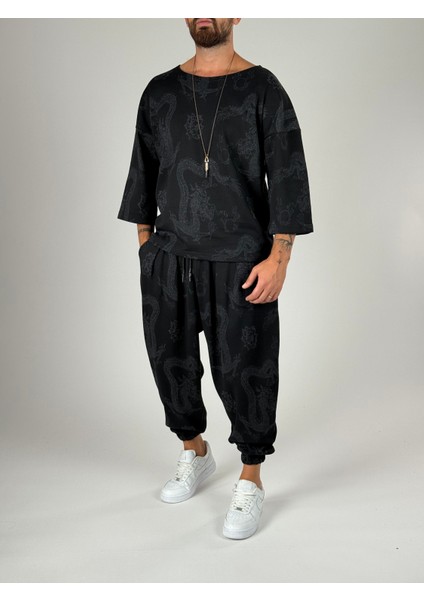 Yılan Desenli Erkek Bohem Takım COC1193 modelleri