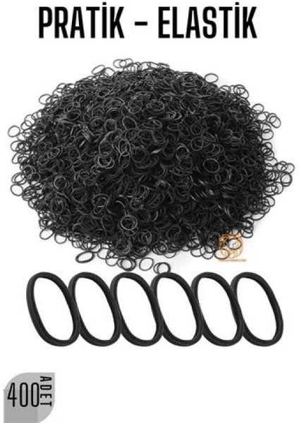 Pratik Saç Lastik Toka 400 Adet Siyah