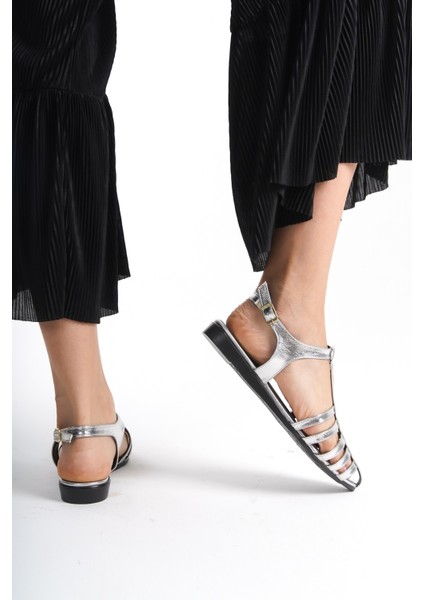 Dorva Bilekten Bantlı Sivri Burun Sandalet