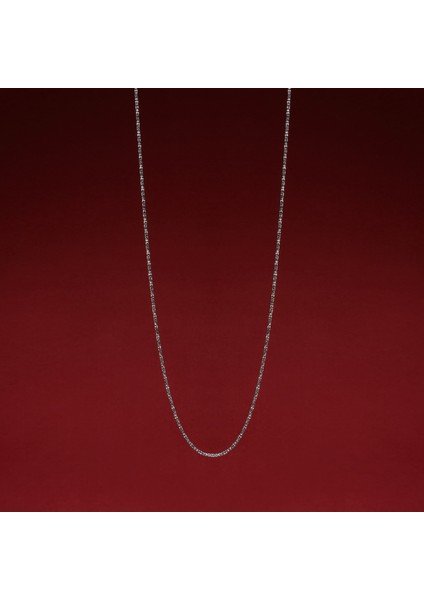 50 Mikron Oksitli Kare Kral Gümüş Zincir modelleri