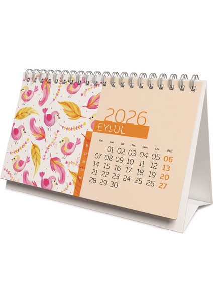 9X17 Bristol 2026 Üçgen Masa Takvimi