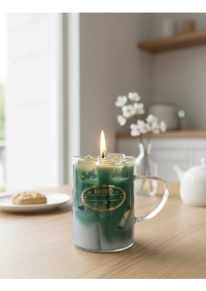 Soğuk Matcha Latte Görünümlü Dekoratif Mum fiyatları