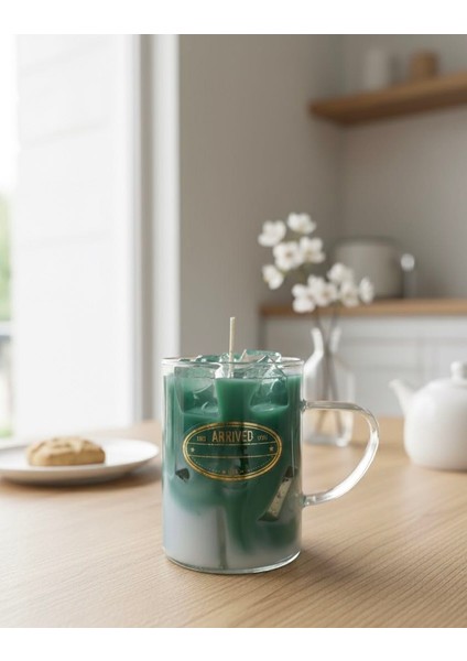 Soğuk Matcha Latte Görünümlü Dekoratif Mum fırsatları