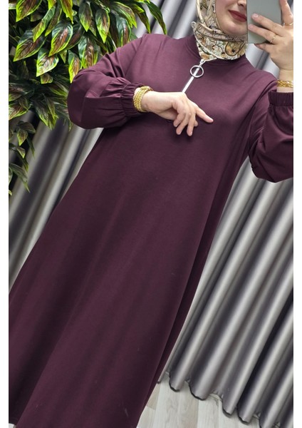 Kadın Tesettür Giyim Büyük Beden Fermuarlı Jumbo Uzun Tunik indirimleri