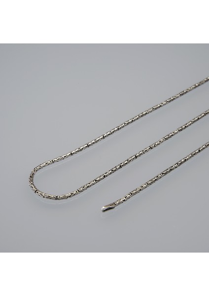 50 Mikron Oksitli Yuvarlak Kral Gümüş Zincir fiyatları