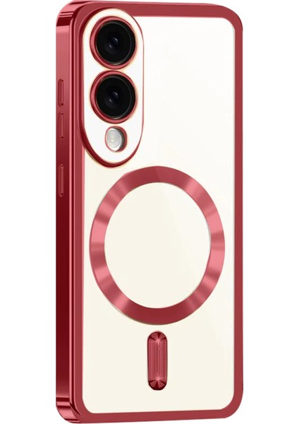 Samsung Galaxy S25 Edge Kross Magneticsafe Kapak - KIRMIZI-(5796) - MCT8771-8899 modelleri
