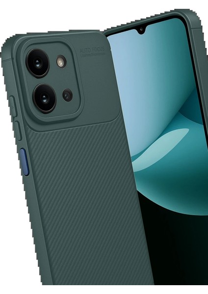 Xiaomi Redmi 15C 4g Auto Focus Karbon Kapak - Koyu YEŞIL-(5796) - MCT6869-8036 modelleri