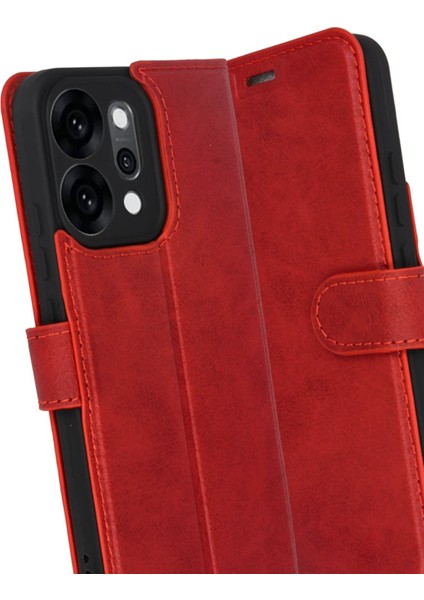 Oppo Reno 14 Trend S Plus Kapaklı Kılıf - KIRMIZI-(5796) - MCT8173-5954 modelleri