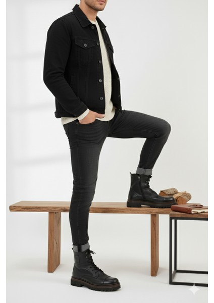 Hakiki Deri Hafif Kalın Taban Günlük Postal Erkek Bot ER5K/B755 modelleri