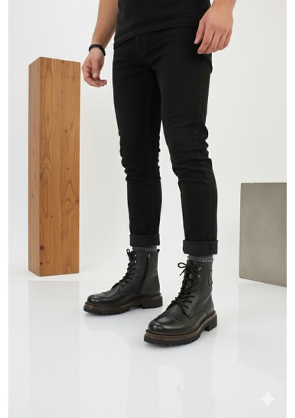 Hakiki Deri Hafif Kalın Taban Günlük Postal Erkek Bot ER5K/B755 fırsatları