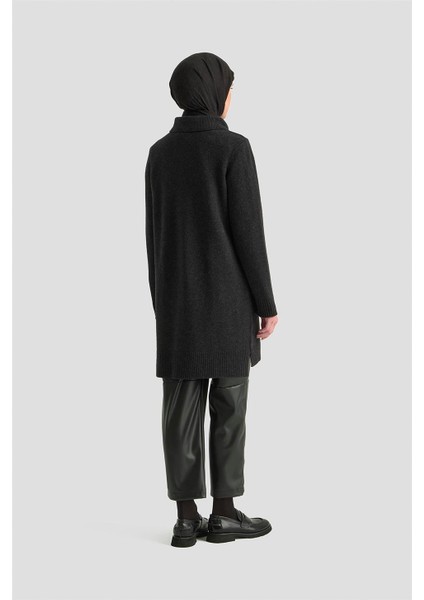 Polo Yaka Triko Tunik 25KD7003 Antrasit fırsatları