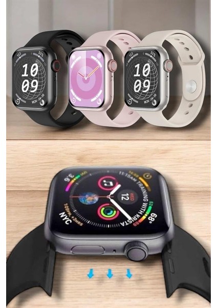 Akıllı Saat Adım Sayar Kalp Atışı Izleme Dokunmatik Bluetooth Bağlantılı - SBS8486-7984