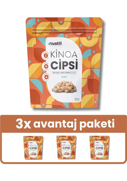 Glutensiz Sade Kinoa Cipsi 35G X3