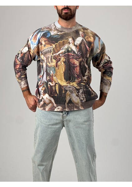 Desenli Italy Erkek Sweatshirt COC1026 fiyatları