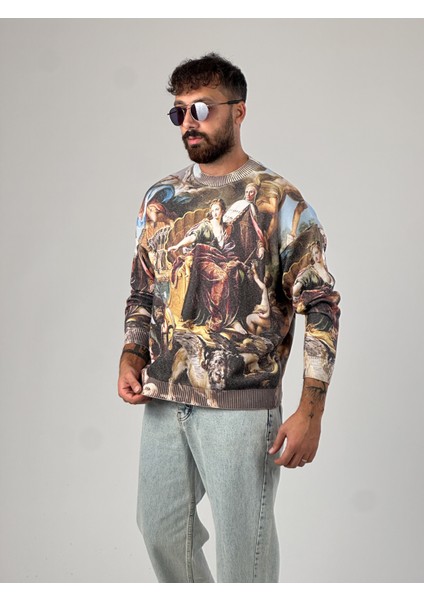 Desenli Italy Erkek Sweatshirt COC1026 modelleri