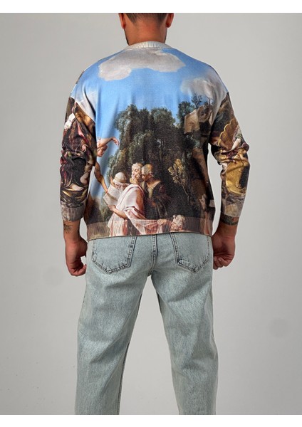 Desenli Italy Erkek Sweatshirt COC1026 fırsatları