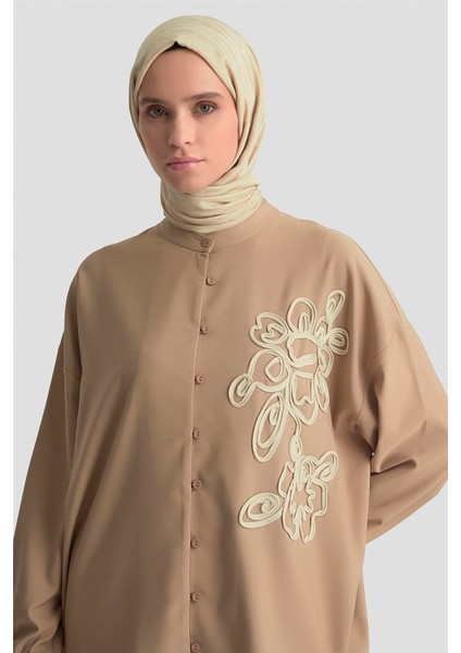 Nakışlı Tunik 25KD9020 Bej modelleri