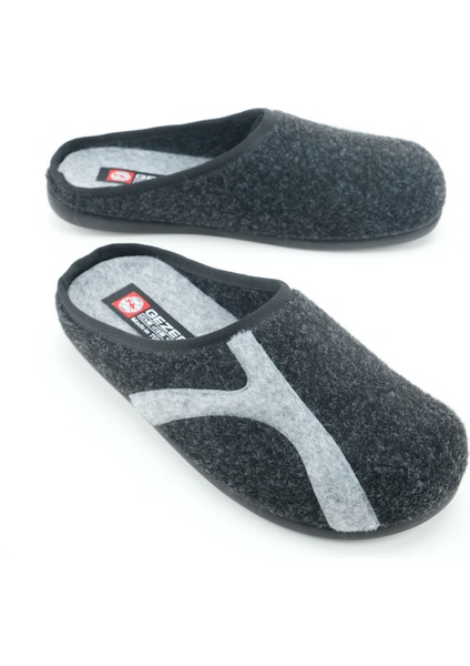 Kışlık Erkek Pu Alt Taban Çıkarılabilir Iç Tabanlıklı Keçe Ev Bahçe Terlik