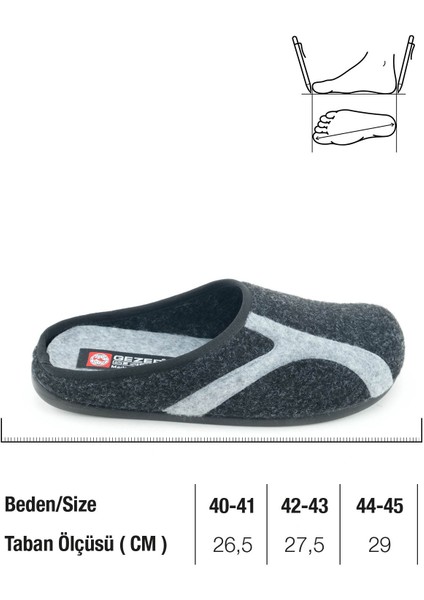 Kışlık Erkek Pu Alt Taban Çıkarılabilir Iç Tabanlıklı Keçe Ev Bahçe Terlik fiyatları