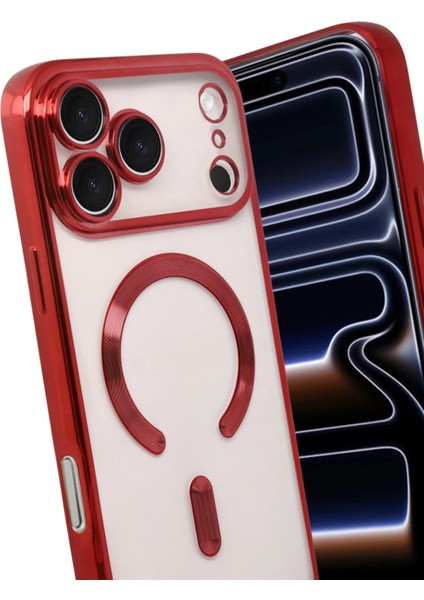 Apple iPhone 17 Pro Kross Magneticsafe Kapak - KIRMIZI-(5796) - MCT1718-8739 modelleri