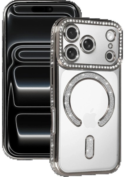 Apple iPhone 17 Pro Joke Simli Magneticsafe Kılıf - GÜMÜŞ-(5796) - MCT3709-1097