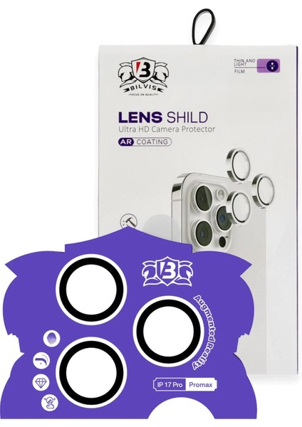 Apple iPhone 17 Pro Max Bilvis Titan Kamera Lens - GÜMÜŞ-(5796) - MCT9347-9414