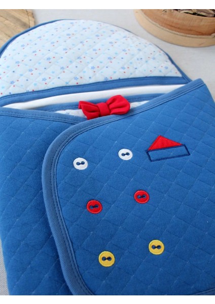 Yenidoğan Açılır Kucaklı Smokin Ayaklı Erkek Bebek Kundak Mavi modelleri