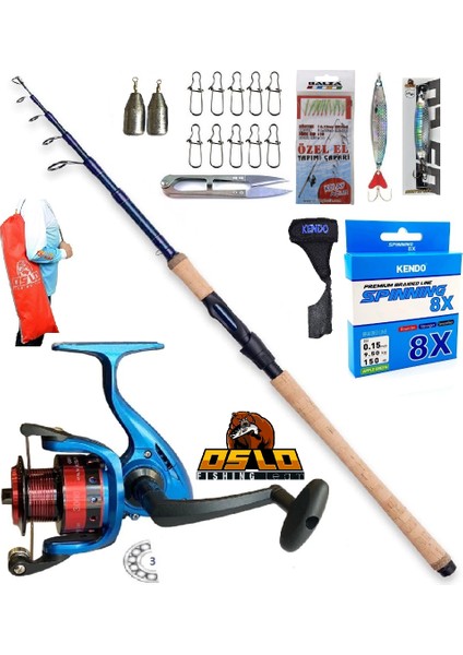 3000 270CM 7-28GR Dam Steelhead Tele Spin Olta Takımı Seti