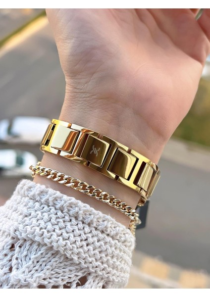Zincirli Kordon 3 Atm Suya Dayanıklı 2 Yıl Garantili Kadın Kol Saati+Bileklik S10052.2 modelleri