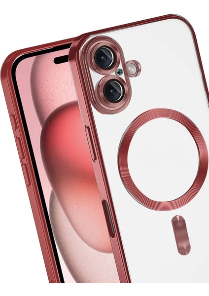 Apple iPhone 17 Kross Magneticsafe Kapak - KIRMIZI-(5796) - MCT8417-3938 modelleri
