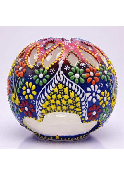 El Işlemesi Çini Mumluk, Şamdan, Tealight Tutucu