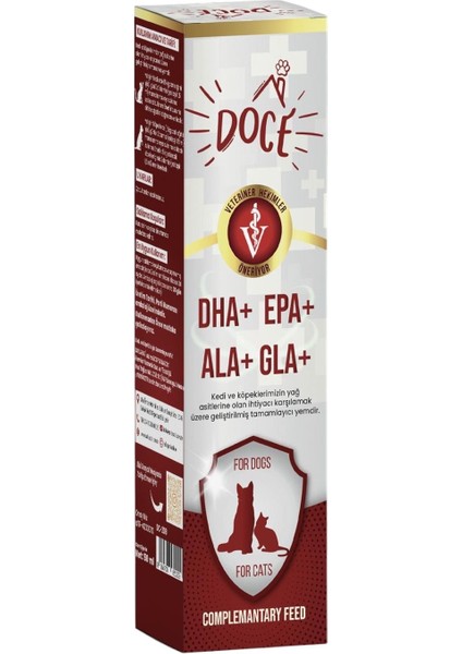 Kedi Köpek Dha+, Epa+, Ala+, Gla+, Yağ Asidi Deneleyici 50ML