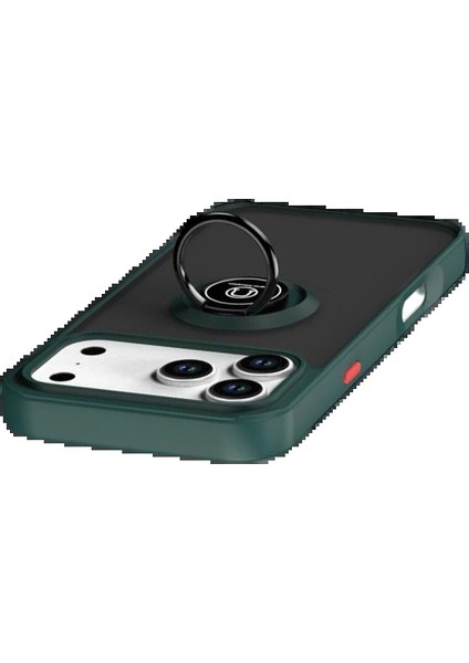 Apple iPhone 17 Pro Montreal Yüzüklü Silikon Kapak - YEŞIL-(5796) - MCT9332-7859 fırsatları