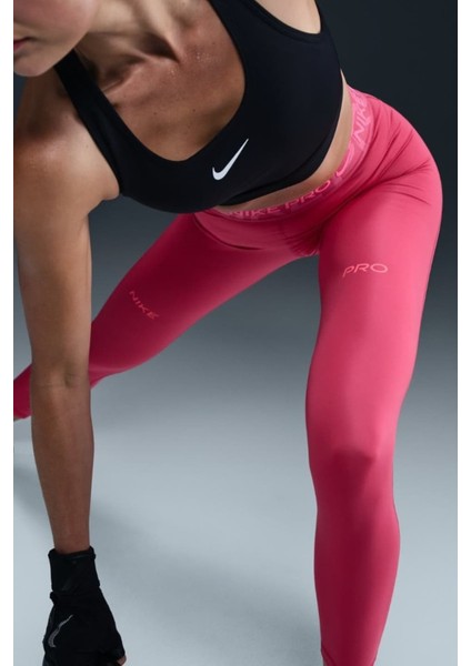 Pro Mid Rise 7/8 Graphic Leggings Kadın Toparlayıcı Spor Tayt Pembe modelleri