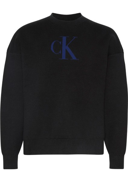 Ck LV04RD305G Ls Cttn Cashmere 3D Logo Erkek Sweaters indirimleri