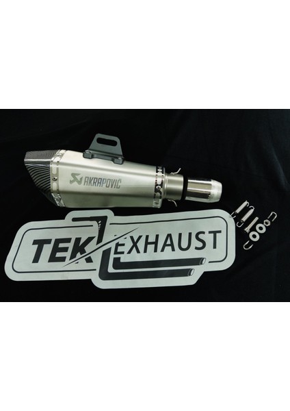 Akrapovic Performans Egzoz – Gri Gövde, Karbon Başlık,