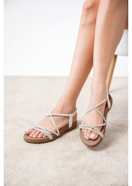 Kadın Kristal Taş Ipli Sandalet Siyah modelleri