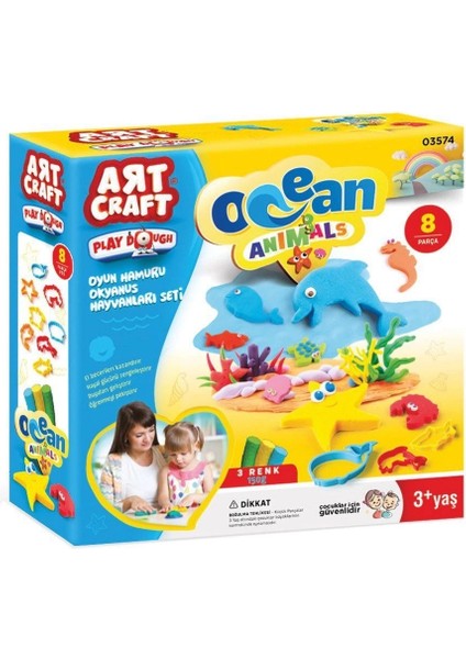 03574 Dede, Okyanus Hayvanları Seti Oyun Hamuru 150 gr / +3 Yaş indirimleri