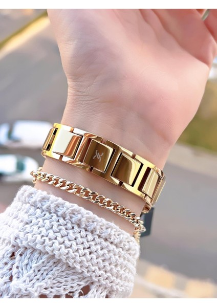 Zincirli Kordon 3 Atm Suya Dayanıklı 2 Yıl Garantili Kadın Kol Saati+Bileklik S10052.3 modelleri