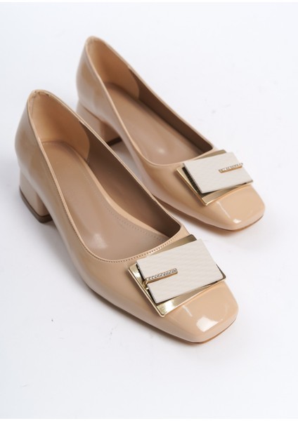 Rugan Toka Detaylı Blok Topuklu Klasik Ayakkabı fiyatları