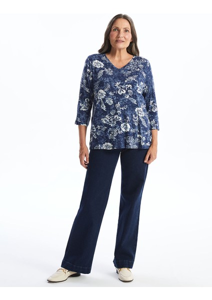 Yeni Sezon V Yaka Desenli Kadın Bluz fiyatları