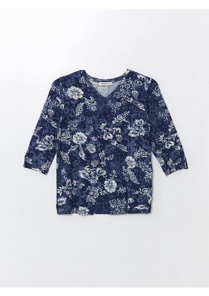 Yeni Sezon V Yaka Desenli Kadın Bluz indirimleri