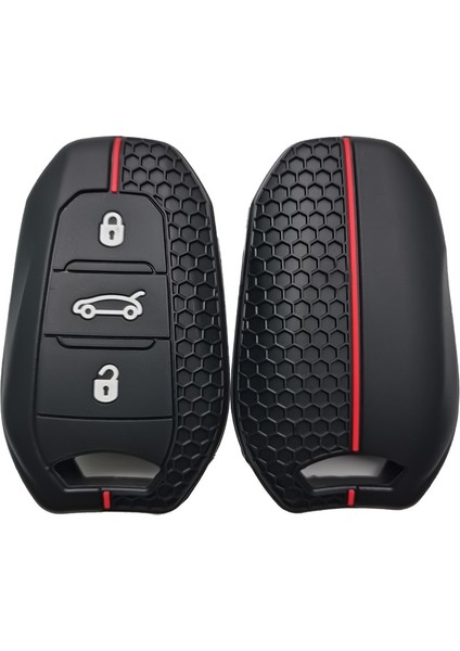 Lüx Fiat Egea Sustalı 3 Buton Nano Anahtar Kılıfı Siyah Gold 1.ci Kalite