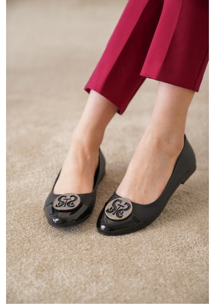 Nude-Siyah Kadın Babet & Balerin Babet