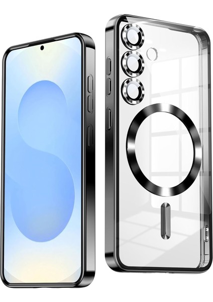 Samsung Galaxy A26 Uyumlu Magsafe Özellikli Kamera Korumalı Şeffaf Kılıf