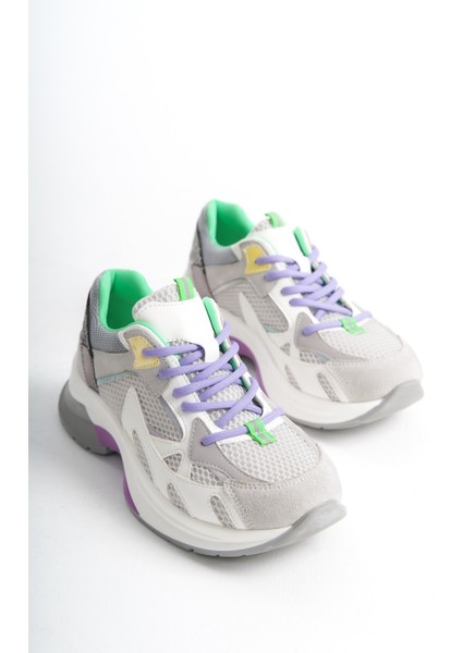 Lavanda Sim Detaylı Bağcıklı Günlük Kadın Sneaker