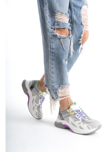 Lavanda Sim Detaylı Bağcıklı Günlük Kadın Sneaker indirimleri