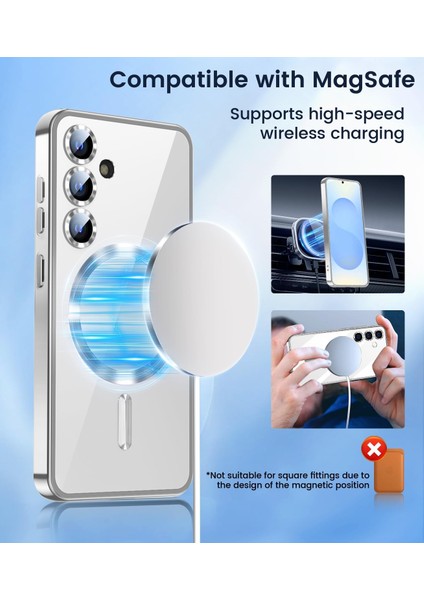 Samsung Galaxy A35 Uyumlu Magsafe Özellikli Kamera Korumalı Şeffaf Kılıf fiyatları