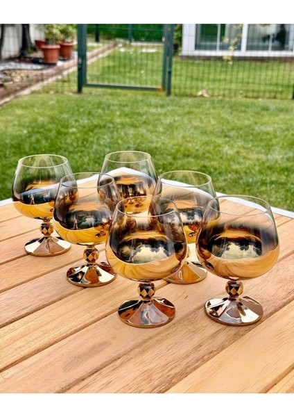 Bohemia Kristal 6' Lı Kahve Yanı Bardağı Gold 250 cc fiyatları